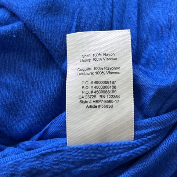 Artizia Wilfred Free Cobalt Blue Neck Slip Mini Dress - Picture 7 of 7